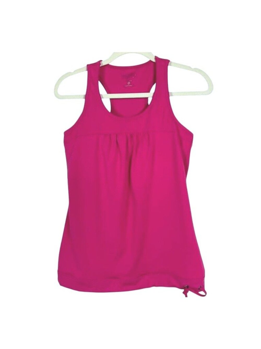 Athleta Tinker Tank Top Women’s Small Pink Built-In Bra Drawstring Waist 819230